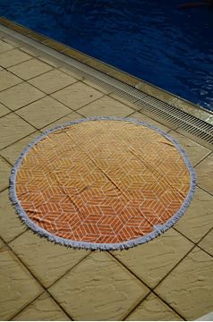 Mis Yuvarlak Havlu / Geometrik resmi